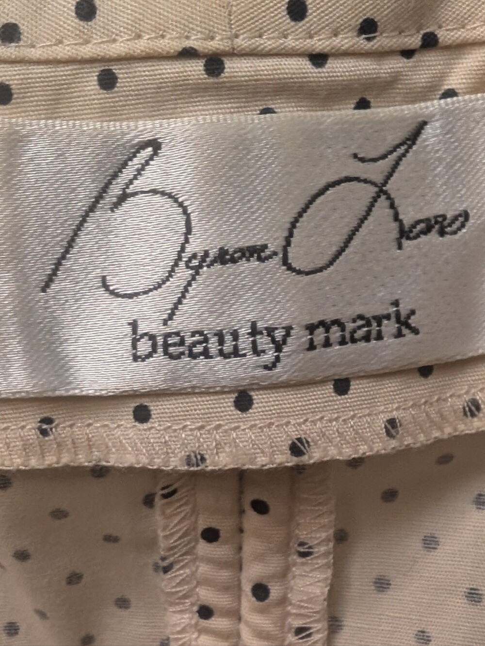 Byron Lars vintage Sleeveless Cream Polka Dot Button-Front Dress.. Size 6 - Picture 7 of 7